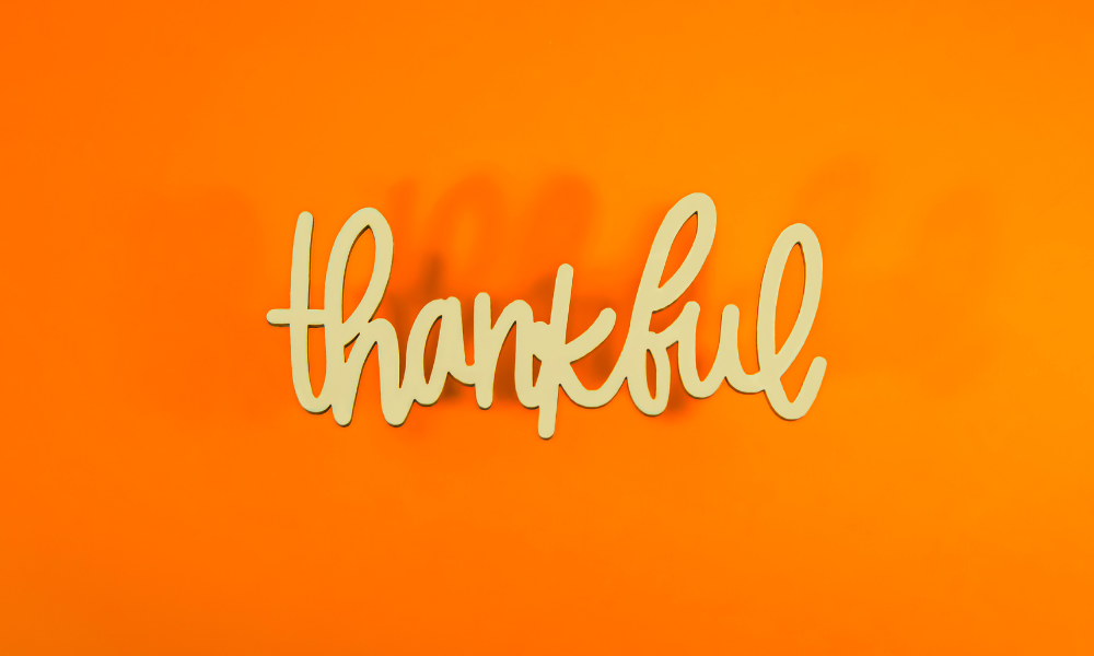 reflect on what you're thankful for