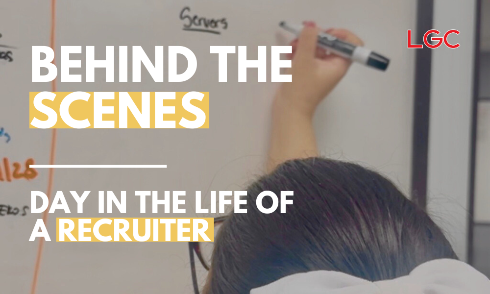 Cover image that says "Behind the Scenes, Day in the Life of a Recruiter"