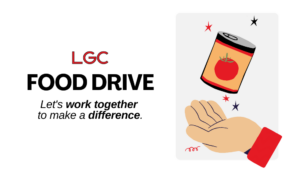 Cover image with the LGC Food Drive