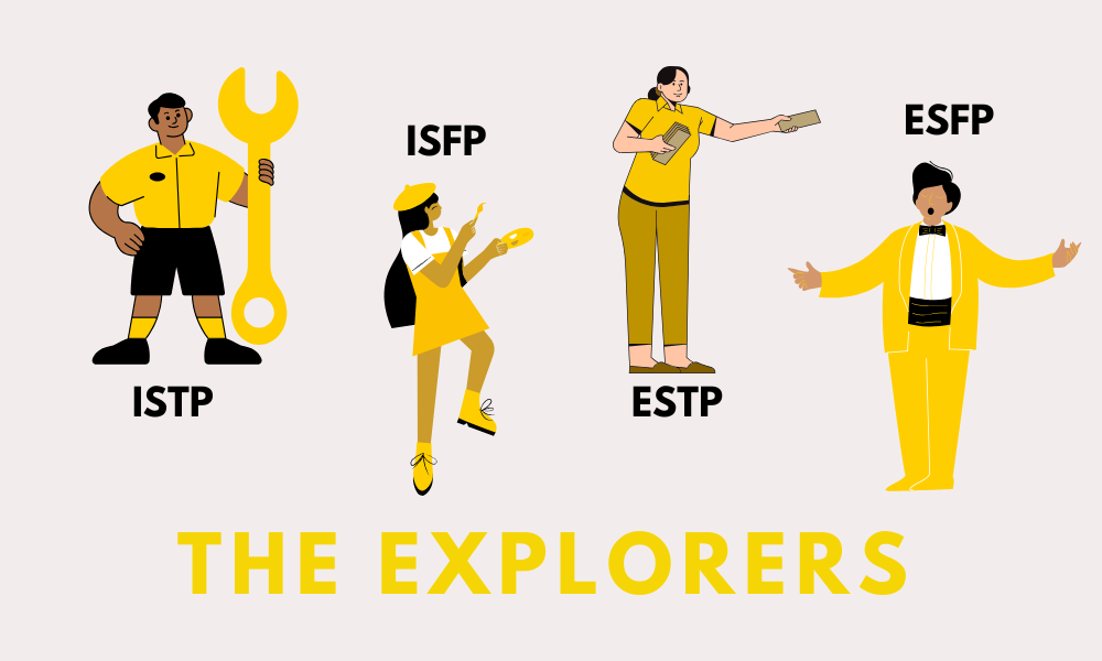 mbti personality types: istp, isfp, estp, esfp