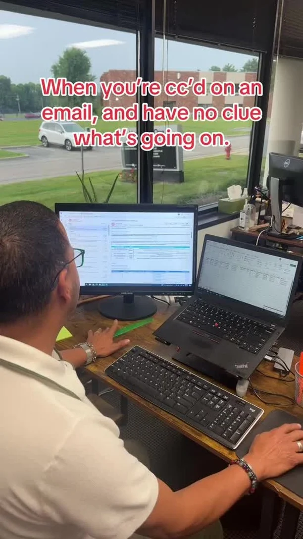 Were we needed on here, or are we just backup? #ccd #email #corporate #corporatelife #outlookemail #outlook #coworkers #corporatehumor #corporateamerica #emails